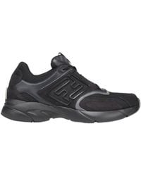 Fendi - Faster Ff-Embossed Detailed Low-Top Sneakers - Lyst