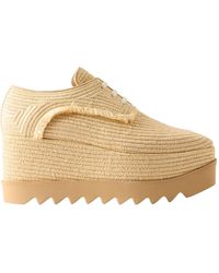 Stella McCartney - Elyse Raffia Platform Sneakers - Lyst