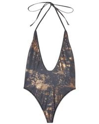 DIESEL - Audrey-Utlt Metallic One-Piece Swimsuit - Lyst