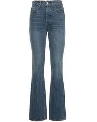 Amiri - High Rise Cotton Denim Bootcut Jeans - Lyst