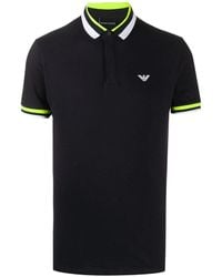Emporio Armani - Tri-Stripe Polo Shirt - Lyst