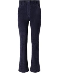 JOSEPH - Slim-Fit Mid-Rise Suede Trousers - Lyst