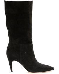 Gianvito Rossi - 85Mm Suede Pointed-Toe Boots - Lyst