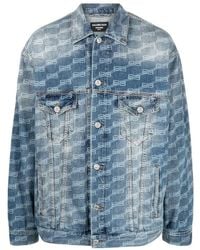 Balenciaga - Giacca Bb Monogram Large Fit Da Uomo - Lyst