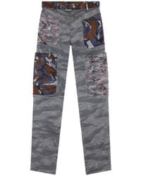 DIESEL - Multi-Pocket Camouflage Cargo Pants - Lyst