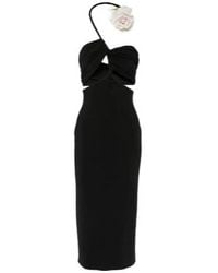 Magda Butrym - Floral-Appliqué Cutout Midi Dress - Lyst
