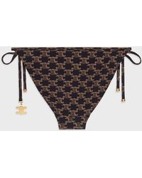 Celine Triomphe Monogram Bikini Bottom in Brown | Lyst
