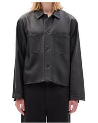 Ann Demeulemeester - Juel Boxy-Fit Leather Shirt - Lyst