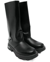 Cult Gaia - Chain-Embellished Leather Boots - Lyst