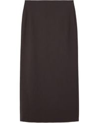 Brunello Cucinelli - Side Zipper Midi Skirt - Lyst