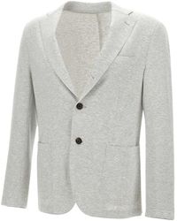 Eleventy - Textured Blazer Jacket - Lyst
