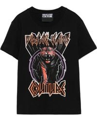 Versace Jeans Couture - Couture Tiger Logo Strass T-Shirt - Lyst