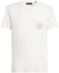 Dolce & Gabbana - Heraldic Embroidered Crewneck T-Shirt - Lyst