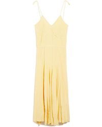 Sportmax - V-Neck Gathered Maxi Dress - Lyst