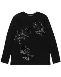 Weekend by Maxmara - Sequined Long Sleeved T-Shirt - Lyst