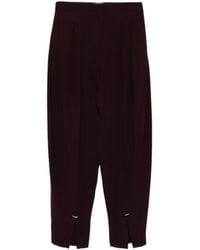 Mugler - Pleated Split-Hem Trousers - Lyst