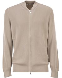 Brunello Cucinelli - Zip-Up Ribbed Cardigan - Lyst
