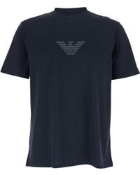 Emporio Armani - Logo Embossed Crewneck T-Shirt - Lyst