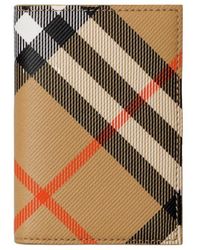 Burberry - Checked Bi-Fold Cardholder - Lyst
