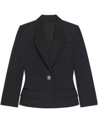 Givenchy - 4G Detailed Single-Breasted Jacket - Lyst