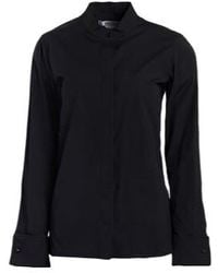 Max Mara - Stand-Collar Button-Down Long-Sleeve Shirt - Lyst