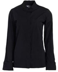 Max Mara - Stand-Collar Button-Down Long-Sleeve Shirt - Lyst