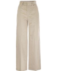 Brunello Cucinelli - Monili Detailed Straight Leg Trousers - Lyst