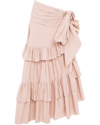 Chloé - Ruffled Long Skirt - Lyst