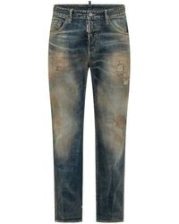 DSquared² - Teddy Distressed-Finish Jeans - Lyst