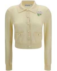 Self-Portrait - Floral Embroidered Collar Cardigan - Lyst