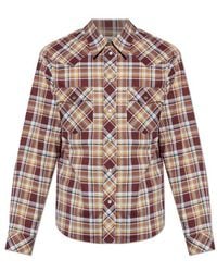 Versace - Checked Pattern Shirt - Lyst