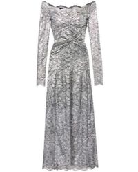 Rabanne - Metallic-Effect Lace Maxi Dress - Lyst