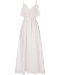 P.A.R.O.S.H. - P.A.R.O..H. Canyox Ruffled Maxi Dress - Lyst