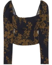 Reformation - Demi Floral-Print Crepe De Chine Blouse - Lyst