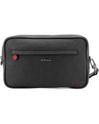 Kiton - Logo Plaque Zip-Around Clutch Bag - Lyst