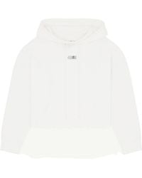 MM6 by Maison Margiela - Logo Detailed Drawstring Hoodie - Lyst