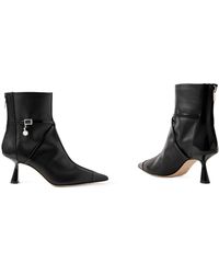 Jimmy Choo - 70Mm Pearl-Embellished Pointed-Toe Boots - Lyst