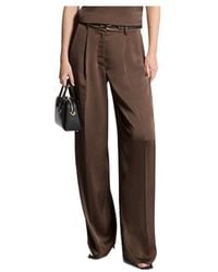 MICHAEL Michael Kors - Drapey Satin Wide Leg Pants - Lyst