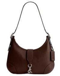 COACH - Hamptons Clasp-Detail Leather Shoulder Bag - Lyst