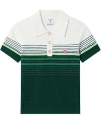 CASABLANCA - Stripe Knit Polo Top - Lyst