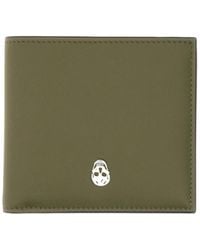 McQueen - Skull Printed Bifold Wallet - Lyst