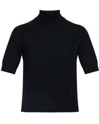Dolce & Gabbana - Dg Logo Embroidered Turtleneck Knitted Top - Lyst
