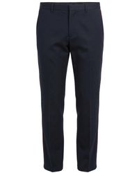 Gucci - Web Detail Twill Pants - Lyst