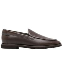 Brunello Cucinelli - Beaded-Trim Leather Loafers - Lyst