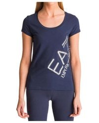 EA7 - Logo Details T-Shirt - Lyst