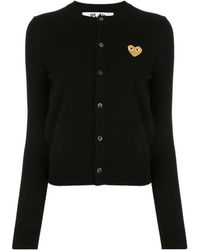 COMME DES GARÇONS PLAY - Logo Decal Cardigan - Lyst