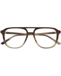 Gucci - Aviator Eyeglasses - Lyst