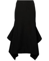 Erdem - Draped Virgin Wool Midi Skirt - Lyst