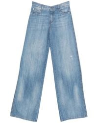 Ermanno Scervino - Wide-Leg Logo-Patch Jeans - Lyst