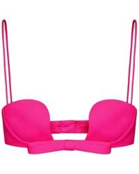 Valentino - Crepe Couture Bow-Embellished Bralette Top - Lyst